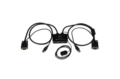 StarTech.com 2-poorts USB VGA-kabel KVM-switch met USB-voeding en afstandsbediening
