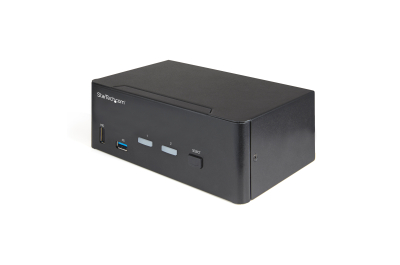 StarTech.com 2 Port Dual Monitor KVM HDMI Switch, 4K 60Hz Ultra HD HDR, Desktop Hub 4K HDMI 2.0 KVM Schakelaar met 2x USB 3.0 (5Gbps) & 4x USB 2.0 HID, Audio, Hotkey Switching, TAA