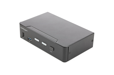 StarTech.com 2 Port Single Monitor KVM HDMI Switch, 4K 60Hz Ultra HD HDR, Desktop Hub 4K HDMI 2.0 KVM Schakelaar met 2x USB 3.0 (5Gbps) & 4x USB 2.0 HID, Audio, Hotkey Switching, TAA