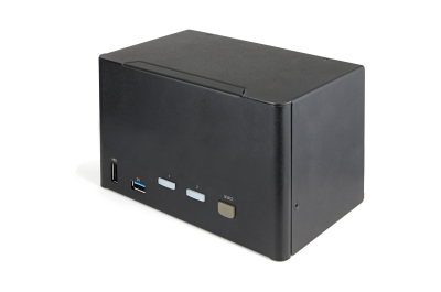 StarTech.com 2 Port Quad Monitor DisplayPort KVM Switch - 4K 60Hz UHD HDR - Desktop 4K DP 1.2 KVM met 2 Port USB 3.0 Hub (5Gbps) & 4x USB 2.0 HID Ports, Audio - Hotkey Switching - TAA