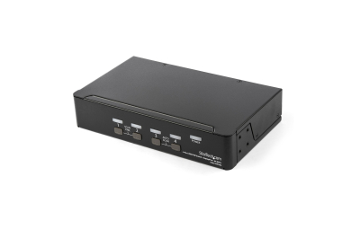 StarTech.com 4 Port DisplayPort KVM Switch, 4K 60Hz, Single Display, Dual Port UHD DP 1.2 USB KVM Switch met Geïntegreerde USB 2.0 Hub & Audio, Dell, HP, Apple, Lenovo, TAA Compliant