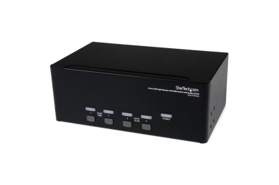 StarTech.com 4-poort 3x Monitor DVI USB KVM-switch met Audio en USB 2.0-hub
