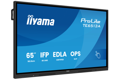 iiyama TE6513A-B1AG beeldkrant Interactief flatscreen 163,8 cm (64.5") Wifi 500 cd/m² 4K Ultra HD Zwart Touchscreen Type processor Android 18/7