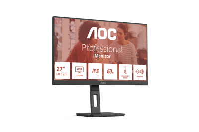 AOC E3 U27E3UF computer monitor 68,6 cm (27") 3840 x 2160 Pixels 4K Ultra HD LED Zwart