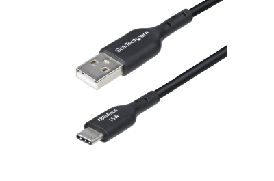 StarTech.com 1m USB-A naar USB-C Laadkabel, USB-A naar USB Type-C Oplaadkabel, Opladen & Synchroniseren, 3A Fast Charge, USB 2.0 Data Transfer Kabel, TPE Mantel, Zwart