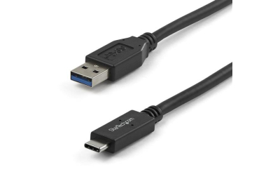 StarTech.com 1m USB-A naar USB-C Laadkabel, USB 10Gbps, Charge & Sync, 3A, USB-IF Gecertificeerd - Zwarte USB Oplaadkabel