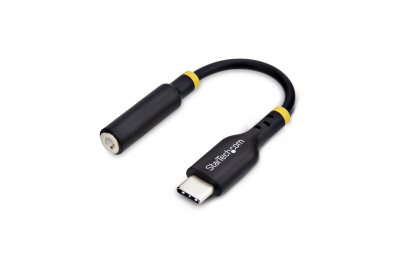 StarTech.com USB-C naar 3.5mm TRRS Headphone/Headset Adapter, Aux Audio Adapter, 3.5mm Jack, USB Type-C Aux Dongle, Hi-Fi 32-bit DAC, Voor Laptop/Phone/Tablet, Ondersteunt USB-C/Thunderbolt