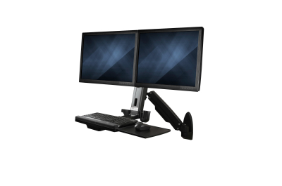 StarTech.com Wand monteerbaar zit-sta bureau werkplek dual monitor